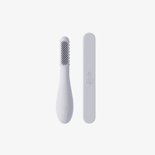 Baby-Led™ Toothbrush + Tongue Depressor in Pewter - By Baano