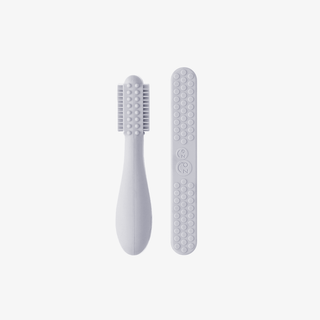 Baby-Led™ Toothbrush + Tongue Depressor in Pewter - By Baano