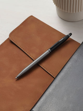 Click™ Tuxedo Satin Metallic Gray Ballpoint Pen - By Baano