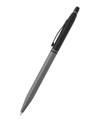 Click™ Tuxedo Satin Metallic Gray Ballpoint Pen - By Baano