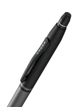 Click™ Tuxedo Satin Metallic Gray Ballpoint Pen - By Baano