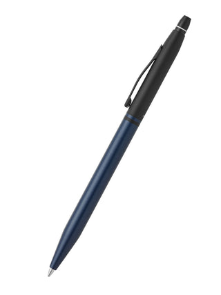 Click™ Tuxedo Satin Metallic Blue Ballpoint Pen - By Baano