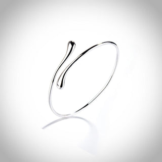 14K Gold Water Drop Bangle Bracelet