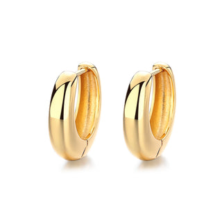 14K Gold Petite Hoop Huggie Earring