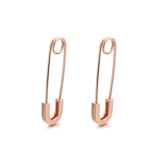 14K Gold over Sterling Silver Safety Pin Earrings