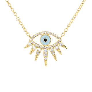 14K Gold Evil Eye Necklace