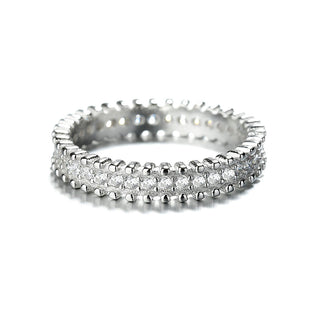 14K White Gold and Swarovski Crystal Eternity Ring