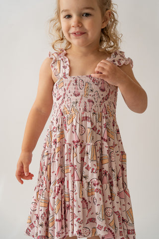 Birthday Shirred Dress - By Baano