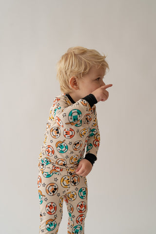 Smiley Check 2 piece PJ's - By Baano