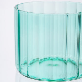 Glass Canister Set & Bamboo Lid - Diamond Blue