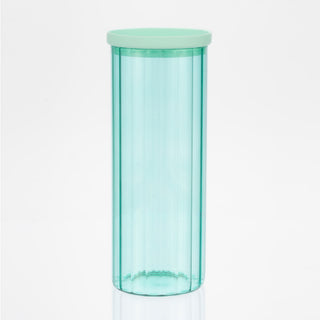 Glass Canister Set & Glass Lid - Diamond Blue
