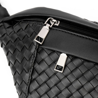 The Riley | Woven Leather Sling Bag - By Baano