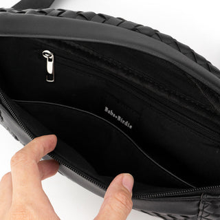 The Riley | Woven Leather Sling Bag - By Baano