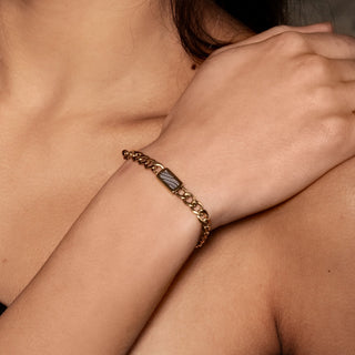 Zebra Crest Cuban Bracelet