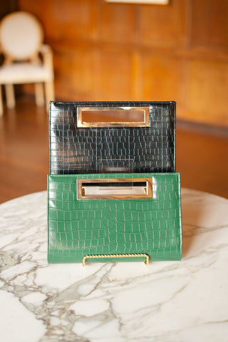 Chloe Croc Clutch