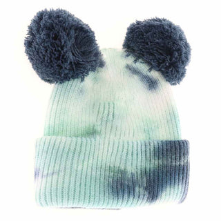 BABY Tie Dye Double Fur Pom C.C Beanie