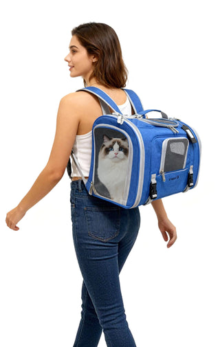 Mr. Peanut's Monterey Series Airline Compliant Horizontal Backpack Pet Carrier