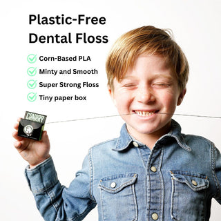 Dental Floss - Charcoal Mint - Plastic-Free and Vegan Canary