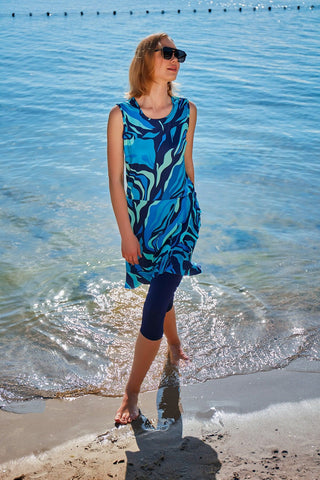Lycra Navy Half Coverage Swimsuit M2373 - By Baano