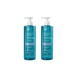 Ducray Keracnyl Wash Gel 400 ml 2 Pack - By Baano