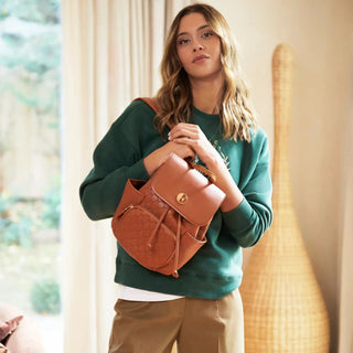 Compass 10L Vegan Leather Monogram Mini Backpack Travellty