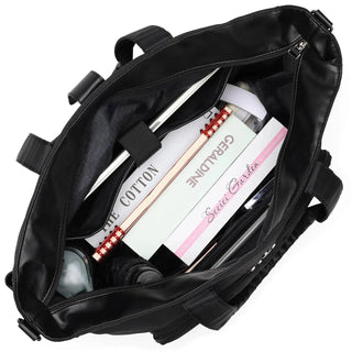 Voyage 25L Twill and Vegan Leather Weekender Tote Bag Travellty