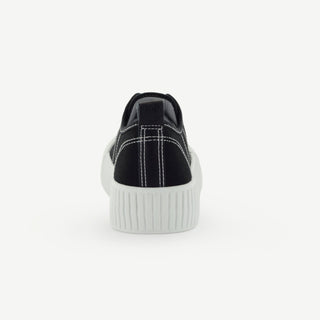 COURT ROYALE: VULCANIZED COURT SHOE - BLACK/WHITE - By Baano