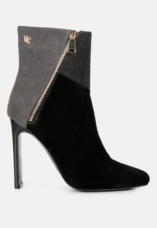 Ezra Patchwork Suede Ankle Boots