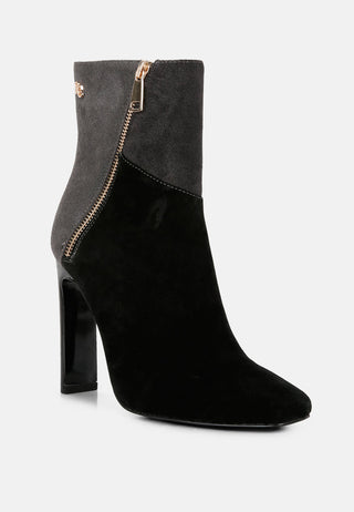 Ezra Patchwork Suede Ankle Boots