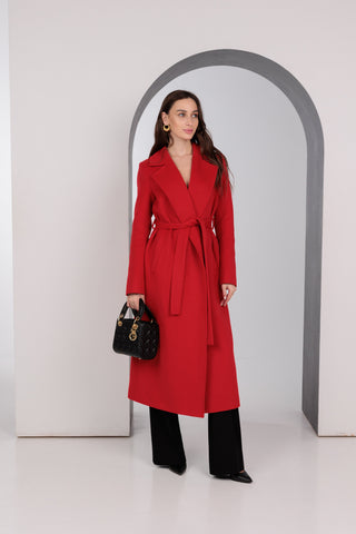 Astoria Classic Wraparound Wool Blend Overcoat