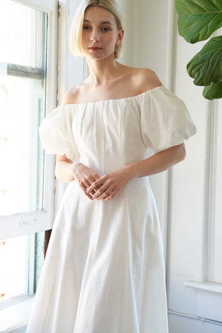 PROTECTING MY PEACE WOVEN MIDI DRESS - By Baano