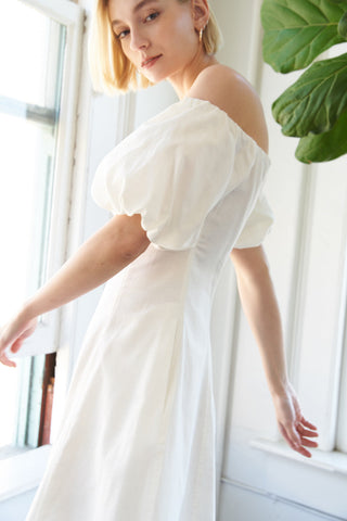 PROTECTING MY PEACE WOVEN MIDI DRESS - By Baano