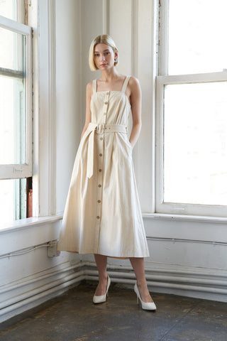 CALIFORNIA DREAMING WOVEN MIDI DRESS - By Baano