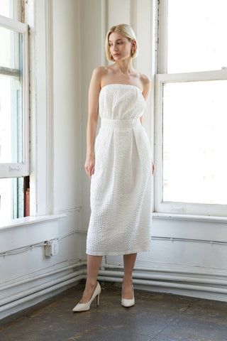 IN DOLLY WE TRUST WOVEN MIDI DRESS - By Baano
