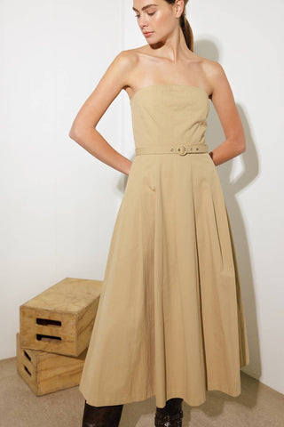 TAKING COMPLIMENTS WOVEN MIDI DRESS - By Baano