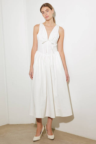 FANCIFUL ESCAPES WOVEN MIDI DRESS - By Baano