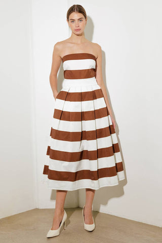 EVERYDAY HUSTLE RUST WOVEN MIDI DRESS - By Baano