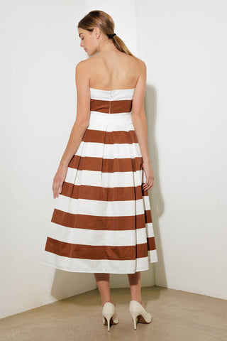 EVERYDAY HUSTLE RUST WOVEN MIDI DRESS - By Baano