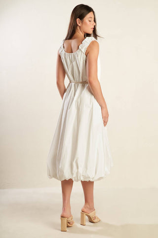 RIVERSIDE SIPS WOVEN MIDI DRESS - By Baano