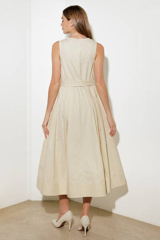 OVER THE WATERS WOVEN MIDI DRESS - By Baano