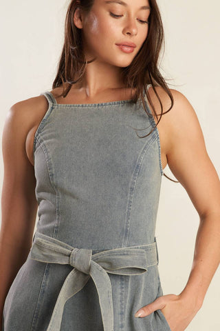 A DAY AT THE VINEYARD DENIM MIDI DRESS - By Baano