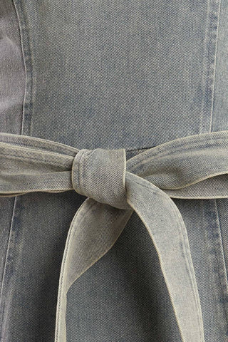 A DAY AT THE VINEYARD DENIM MIDI DRESS - By Baano