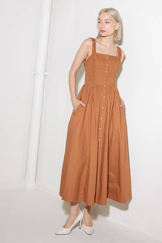 SOAK IN THE SUNSET WOVEN MIDI DRESS - By Baano