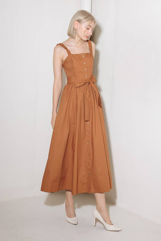 SOAK IN THE SUNSET WOVEN MIDI DRESS - By Baano