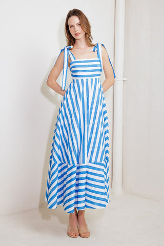 OCEAN BREEZE WOVEN MIDI DRESS - By Baano