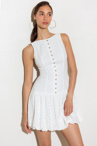 AT FIRST GLANCE WOVEN MINI DRESS - By Baano