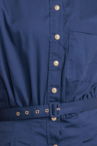 CINCHED COUTURE WOVEN MIDI DRESS - By Baano