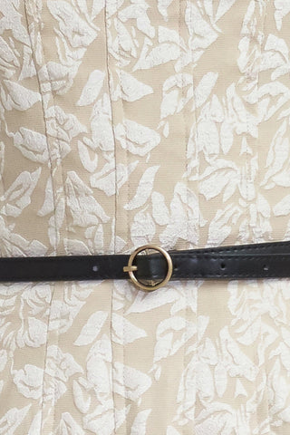 WHISPER LEAF WOVEN MIDI DRESS - By Baano