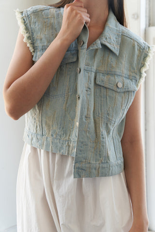 BLESSED LIFT DENIM VEST - By Baano