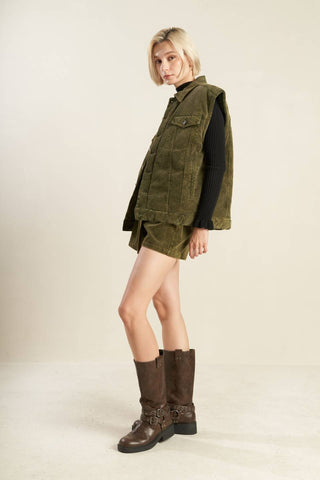 ESCAPING REALITY CORDUROY VEST - By Baano